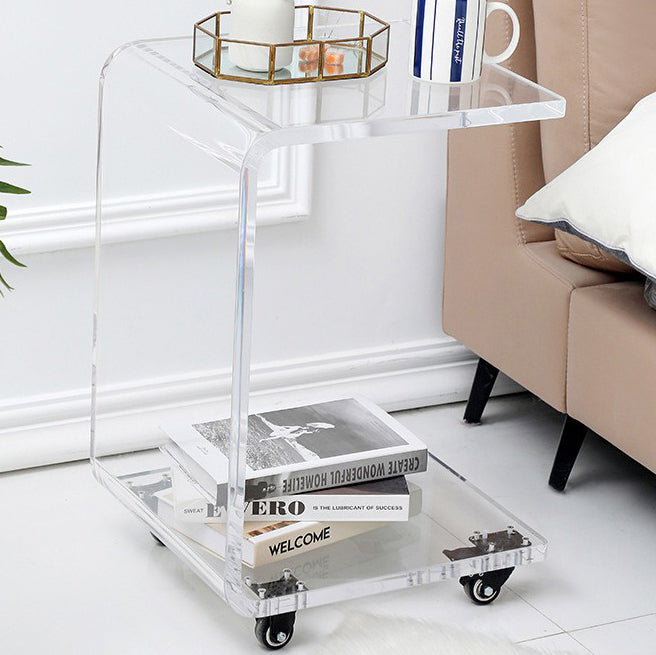 Scandinavian Removable Acrylic End Table 2-Tier