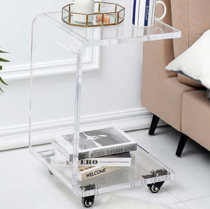 Scandinavian Removable Acrylic End Table 2-Tier