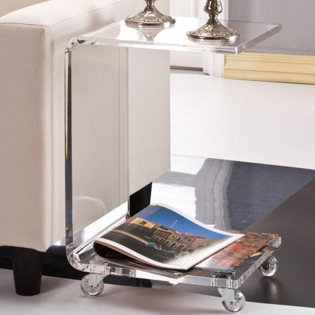Scandinavian Removable Acrylic End Table 2-Tier