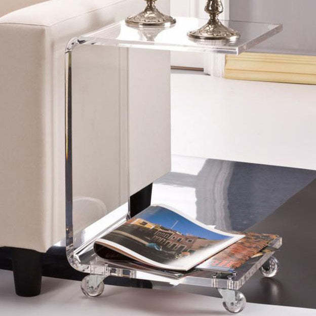 Scandinavian Removable Acrylic End Table 2-Tier