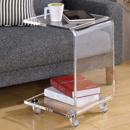 Scandinavian Removable Acrylic End Table 2-Tier