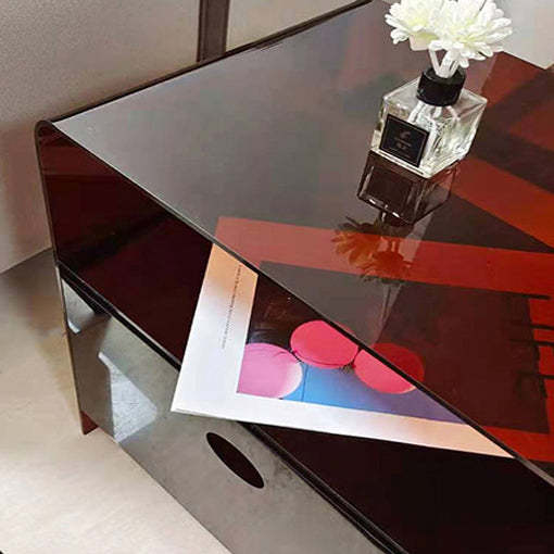 Luxury Curved Acrylic End Table 2-Tier