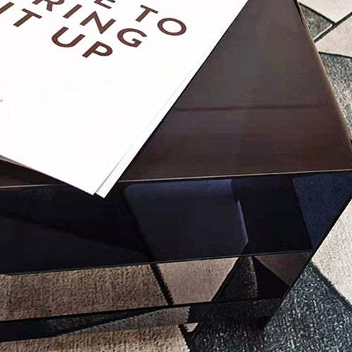 Luxury Curved Acrylic End Table 2-Tier