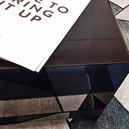 Luxury Curved Acrylic End Table 2-Tier
