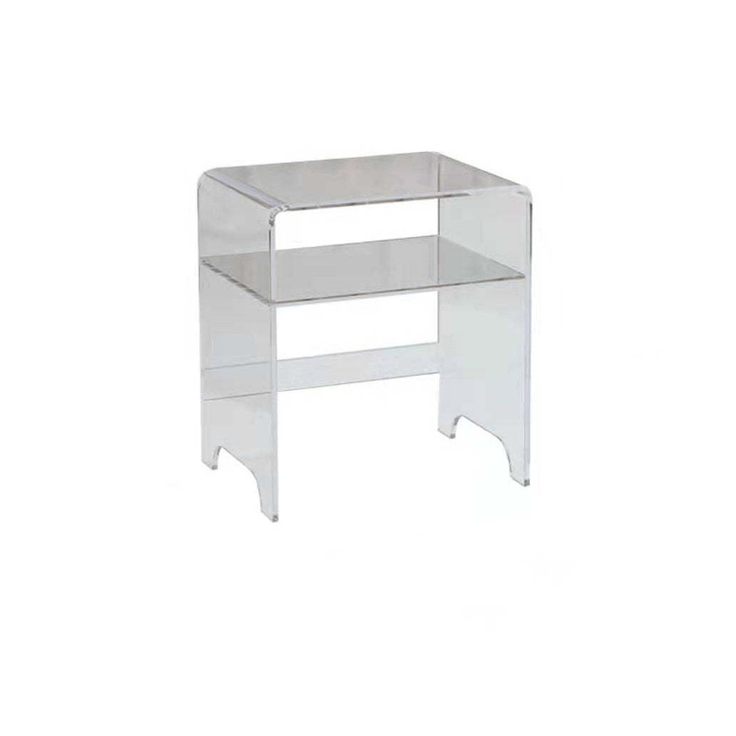 Luxury Curved Acrylic End Table 2-Tier