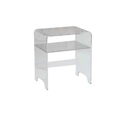 Luxury Curved Acrylic End Table 2-Tier