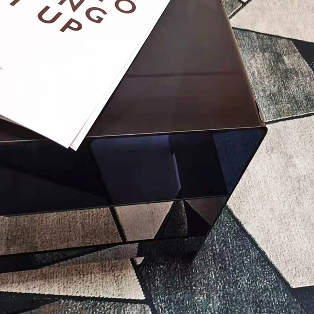 Luxury Curved Acrylic End Table 2-Tier
