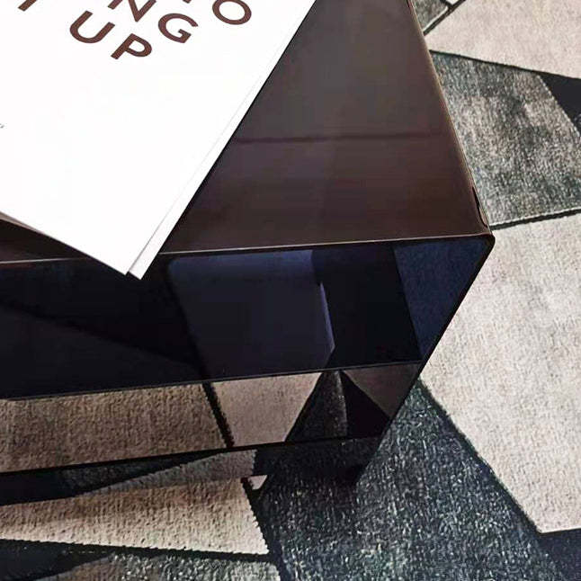 Luxury Curved Acrylic End Table 2-Tier