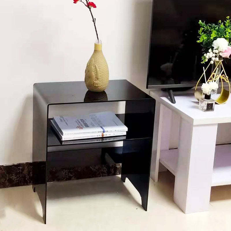 Luxury 2-tier end gray end & side tables, Lighom