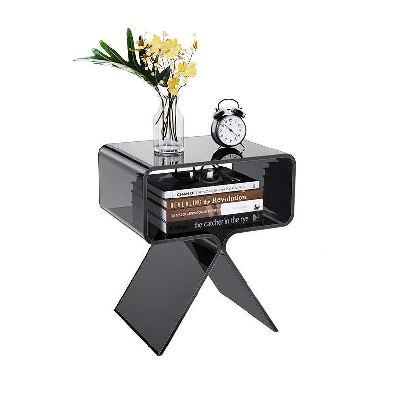 Scandinavian Split-Support Acrylic End Table 2-Tier