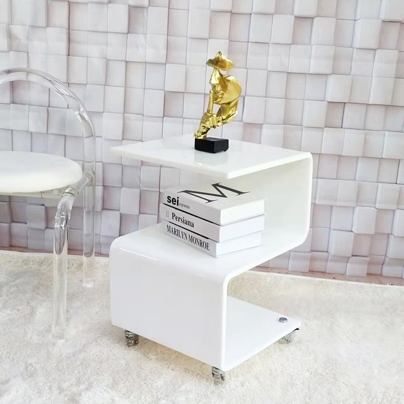 Scandinavian S-Shape Acrylic End Table 3-Tier