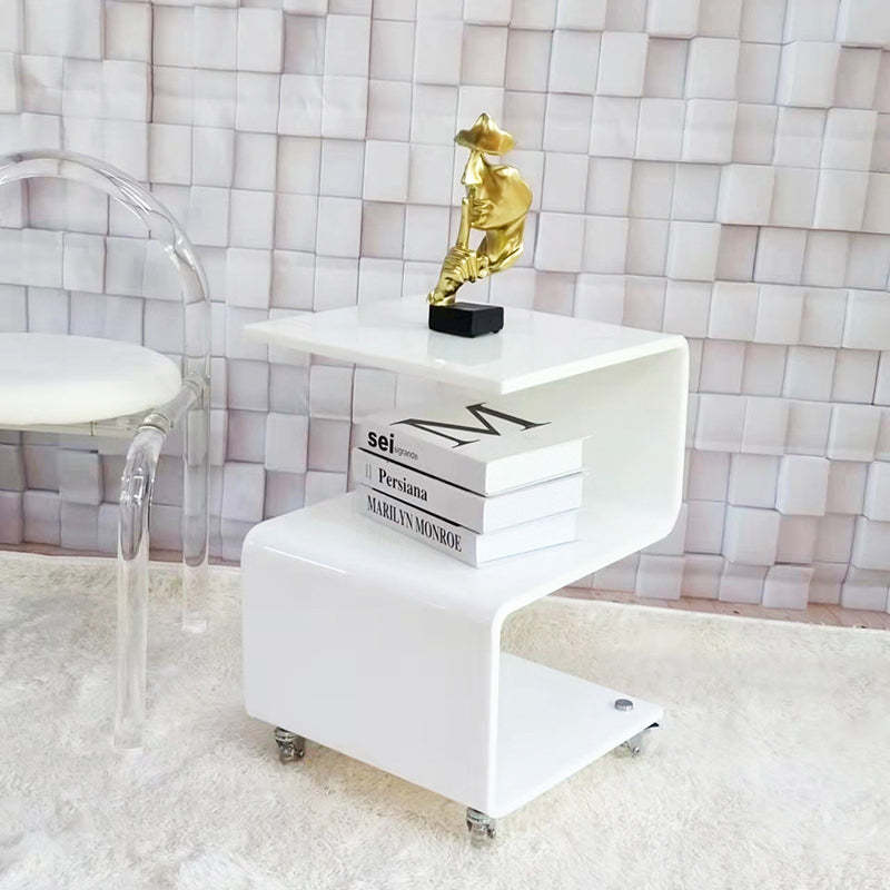 Scandinavian S-Shape Acrylic End Table 3-Tier