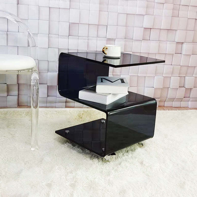 Scandinavian S-Shape Acrylic End Table 3-Tier