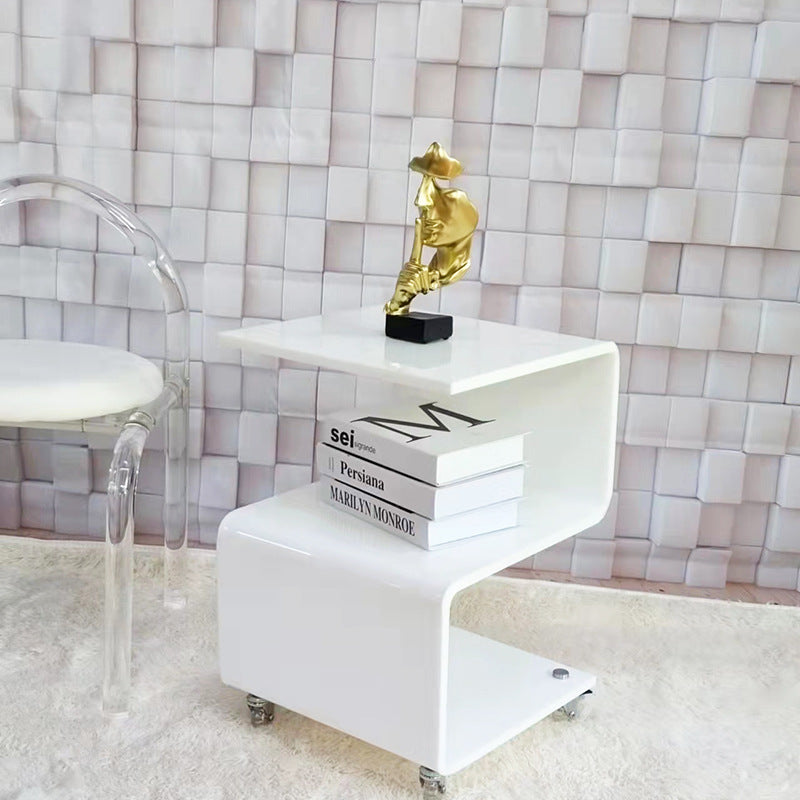 Scandinavian S-Shape Acrylic End Table 3-Tier