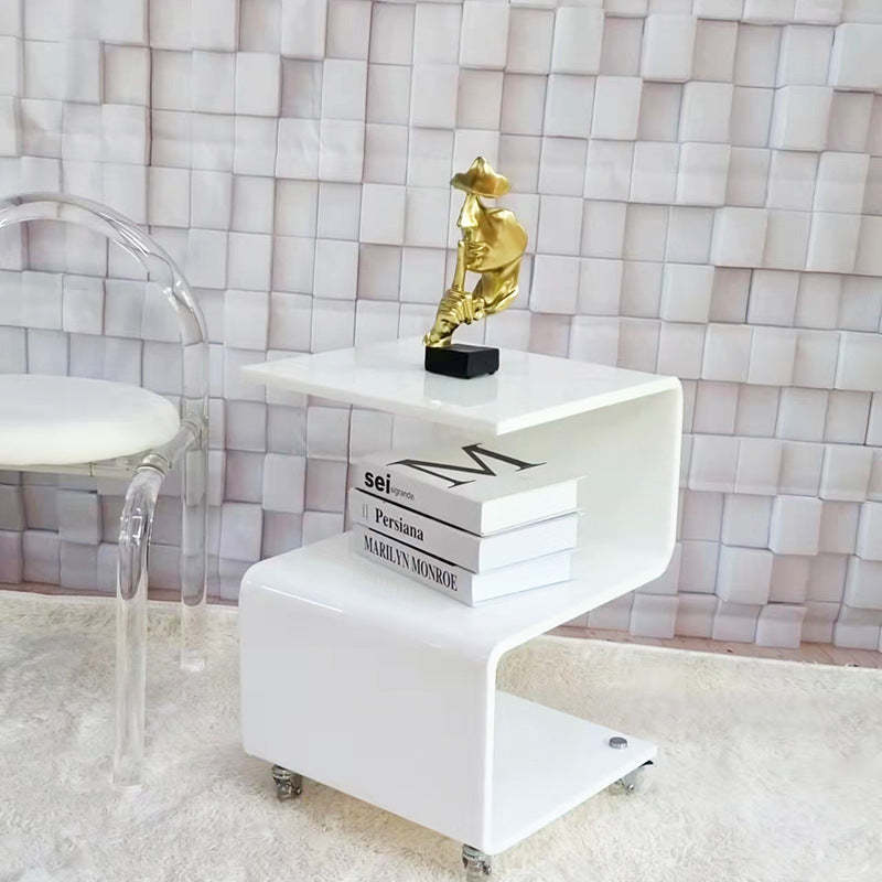 Scandinavian S-Shape Acrylic End Table 3-Tier