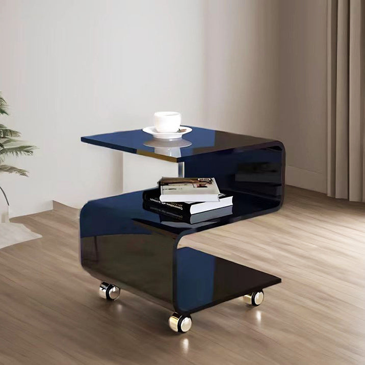 Scandinavian S-Shape Acrylic End Table 3-Tier