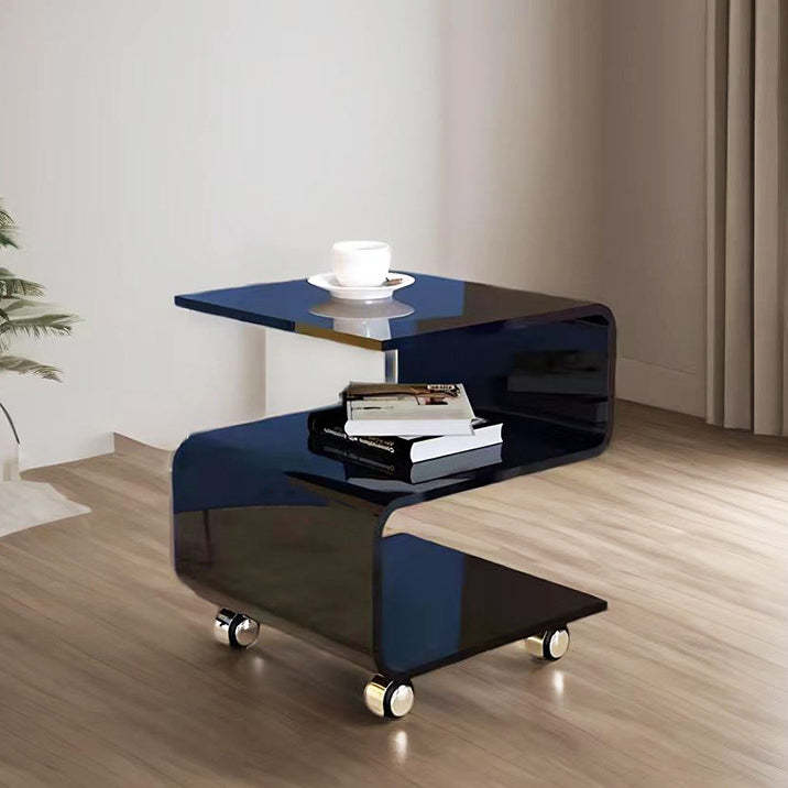 Scandinavian S-Shape Acrylic End Table 3-Tier