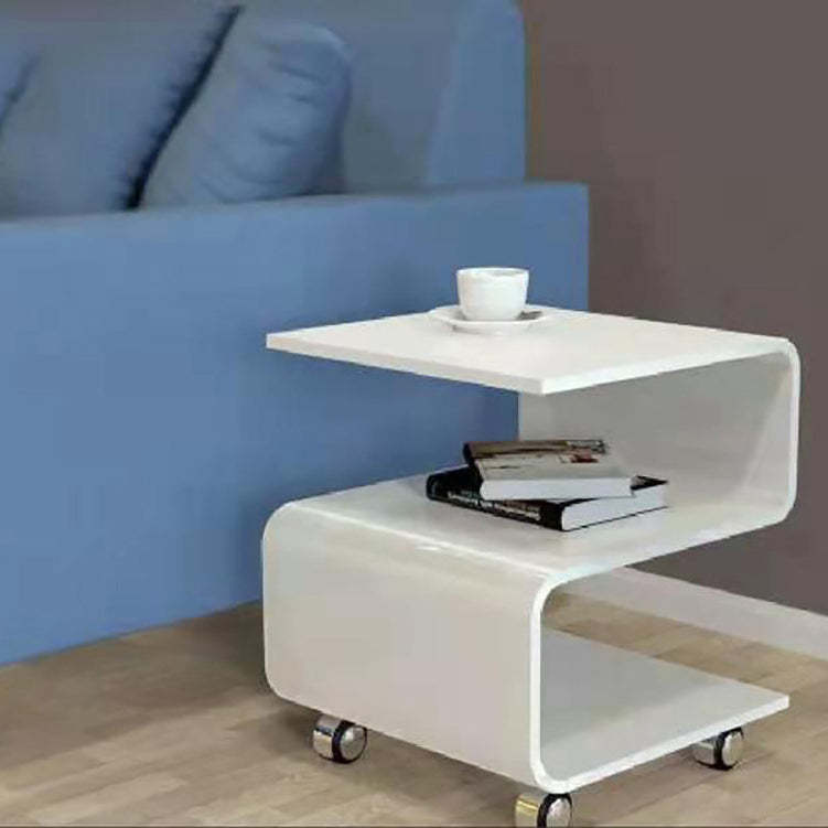 Scandinavian S-Shape Acrylic End Table 3-Tier