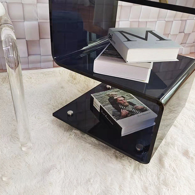Scandinavian S-Shape Acrylic End Table 3-Tier