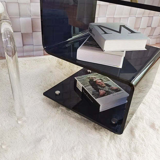 Scandinavian S-Shape Acrylic End Table 3-Tier