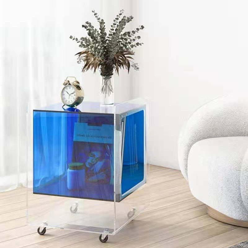 Minimalist Removable Glass Acrylic End Table