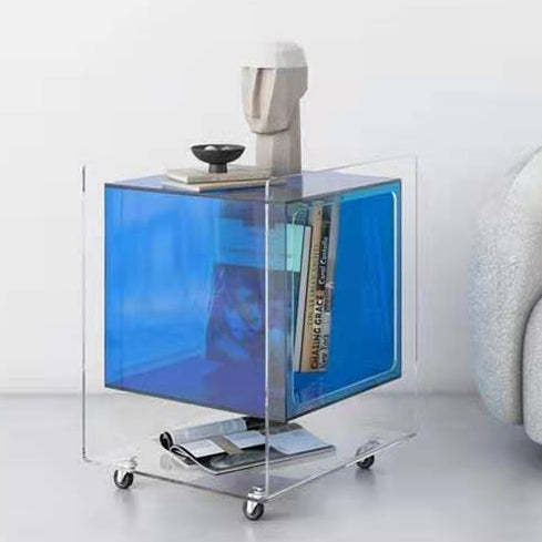 Minimalist Removable Glass Acrylic End Table