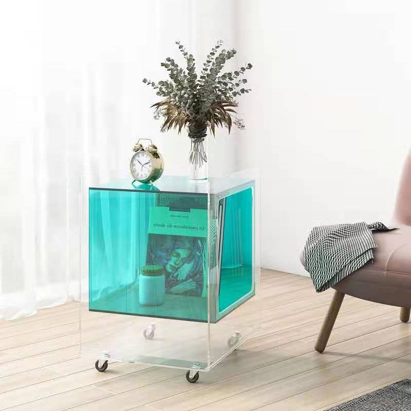 Minimalist Removable Glass Acrylic End Table