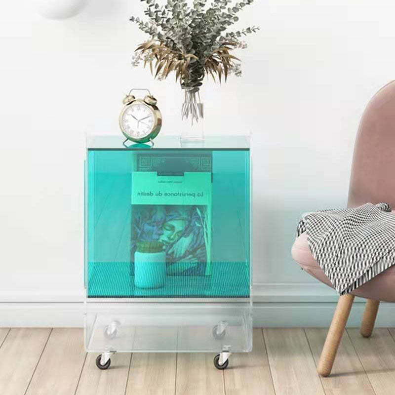 Minimalist Removable Glass Acrylic End Table