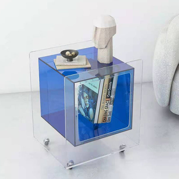 Minimalist Removable Glass Acrylic End Table