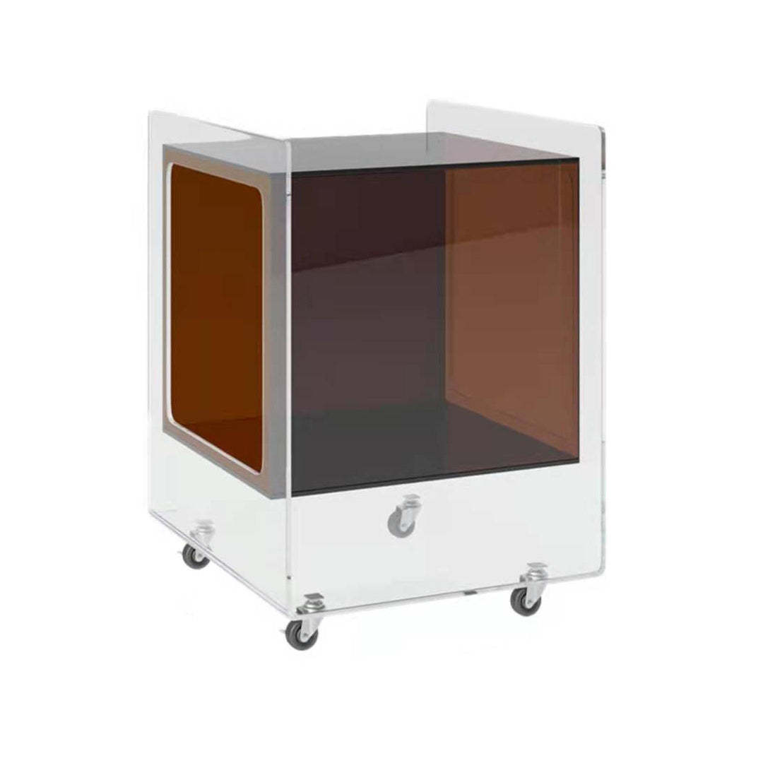 Minimalist Removable Glass Acrylic End Table