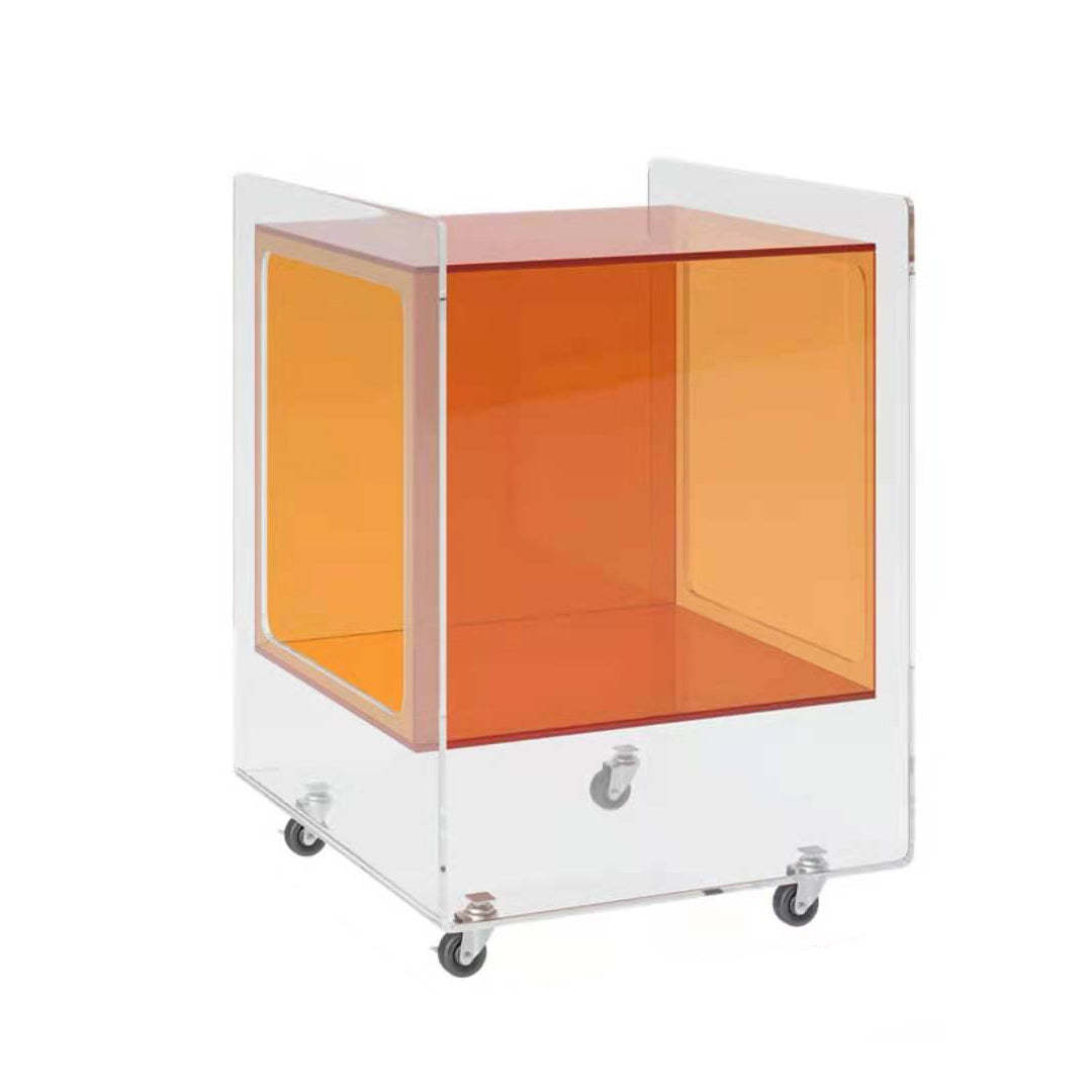 Minimalist Removable Glass Acrylic End Table