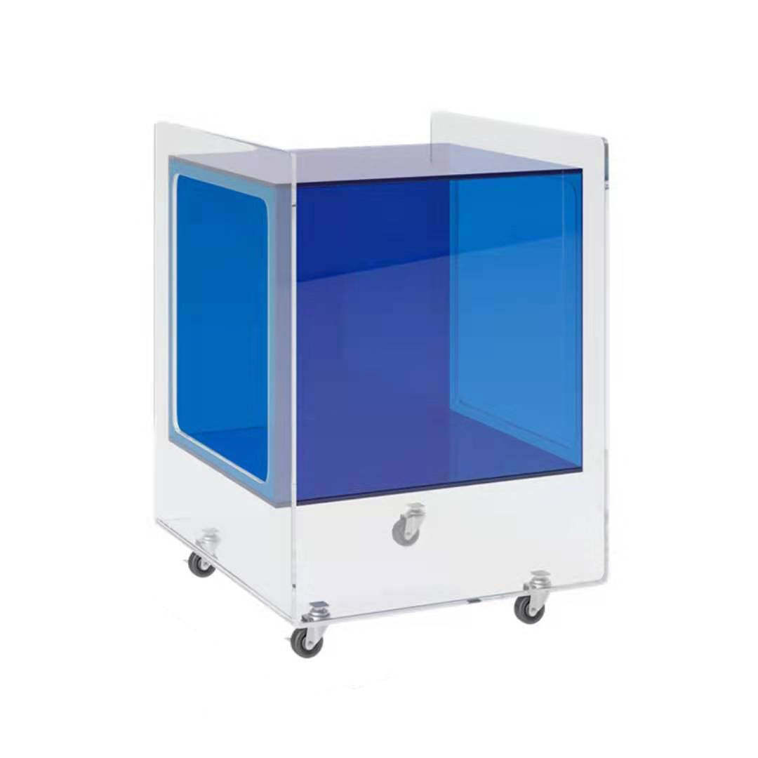 Minimalist Removable Glass Acrylic End Table