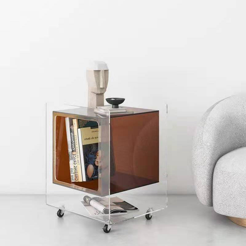 Minimalist Removable Glass Acrylic End Table