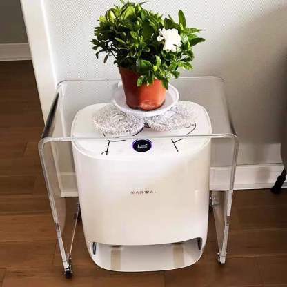 Modern Removable Acrylic End Table 1-Tier — Clear