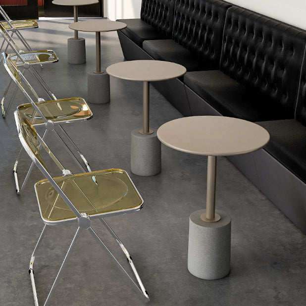 Modern Cylinder Metal Diamond End Table