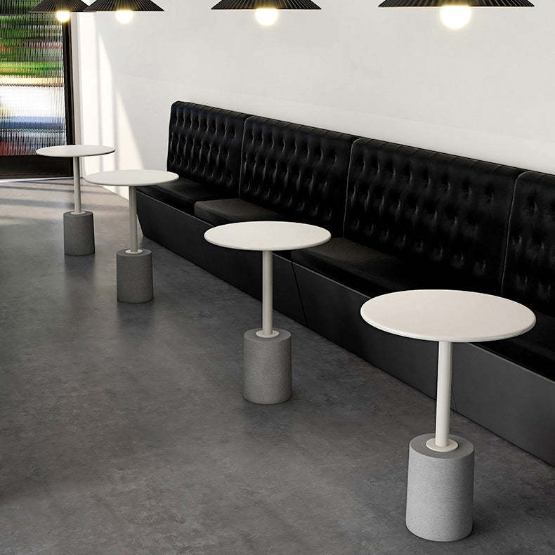 Minimalist diamond end white metal end & side tables, Lighom