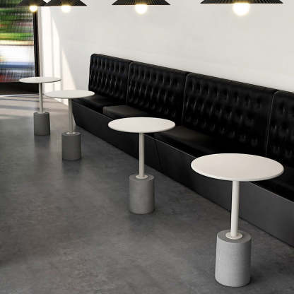 Modern Cylinder Metal Diamond End Table — Black