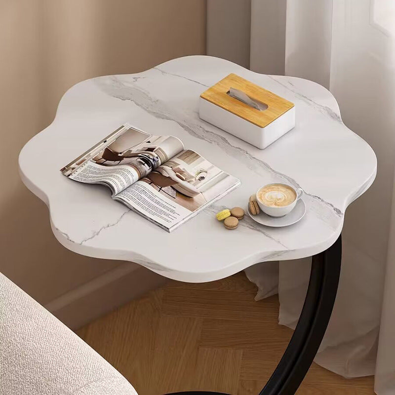 Nordic Flower C-Shaped Carbon Steel End Table