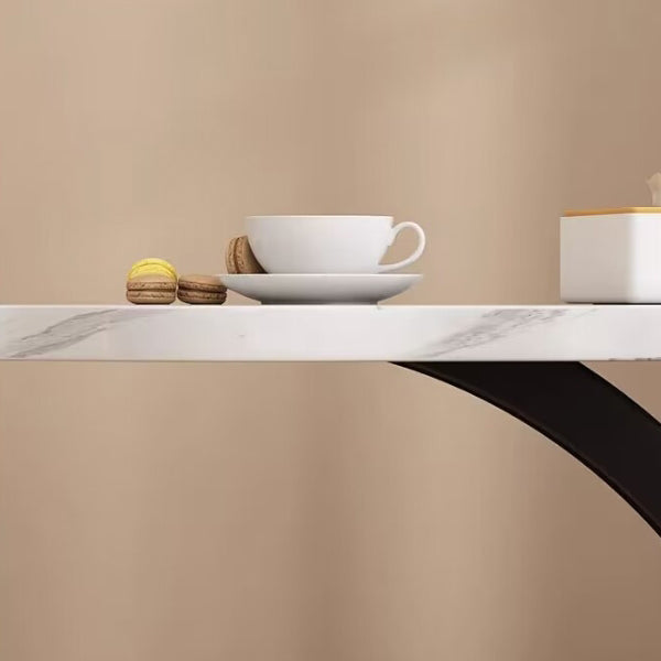Nordic Flower C-Shaped Carbon Steel End Table