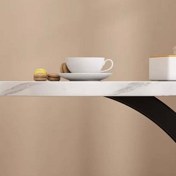 Nordic Flower C-Shaped Carbon Steel End Table
