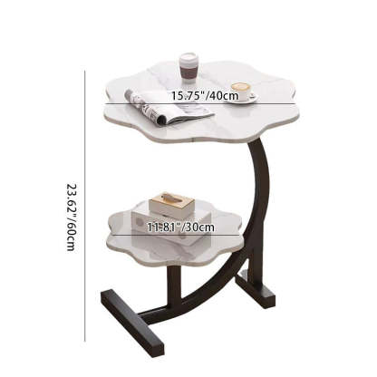 Nordic Flower C-Shaped Carbon Steel End Table
