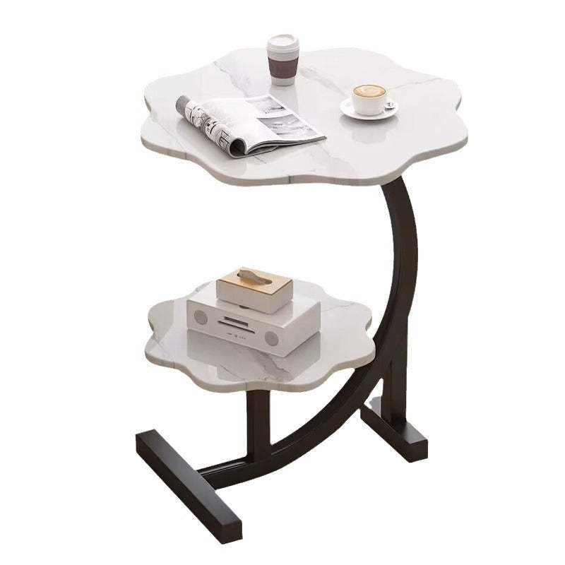 Nordic Flower C-Shaped Carbon Steel End Table