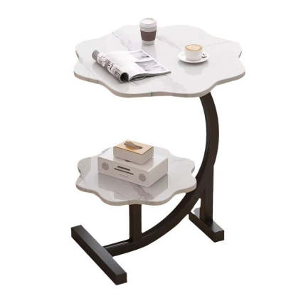 Nordic Flower C-Shaped Carbon Steel End Table