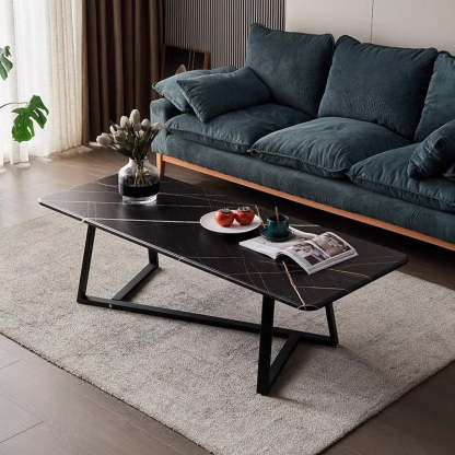 Minimalist Steel Coffee Table — Black