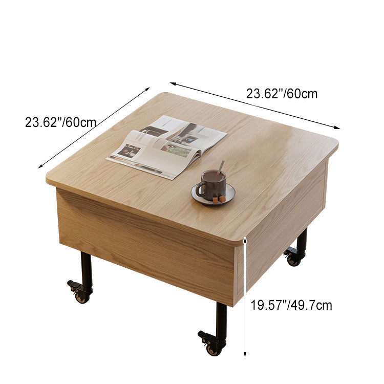 Nordic Wood Alloy Liftable End Table — Liftable / Black