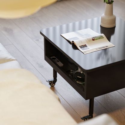 Nordic Wood Alloy Liftable End Table — Liftable / Wood Color