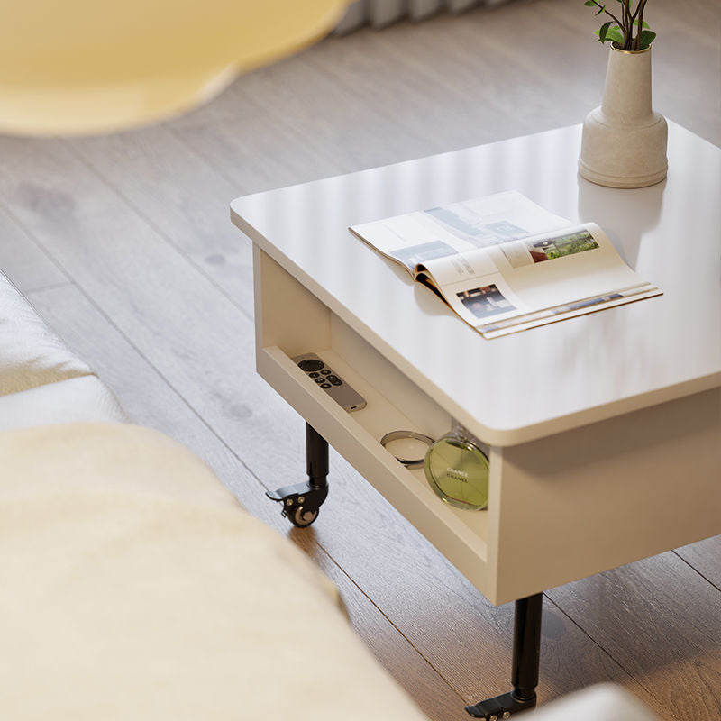Nordic Wood Alloy Liftable End Table — Non-Liftable / Green