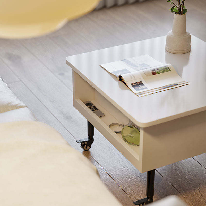Nordic Wood Alloy Liftable End Table — Non-Liftable / Green