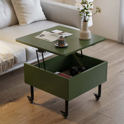 Nordic Wood Alloy Liftable End Table — Non-Liftable / Black