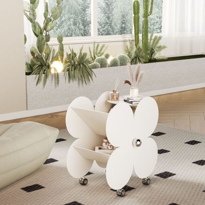 Nordic Four-Leaf Clover Metal Side Table